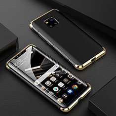 Handyhülle Hülle Luxus Aluminium Metall Rahmen Spiegel 360 Grad Tasche M05 für Huawei Mate 20 Pro Gold