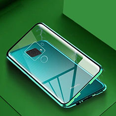 Handyhülle Hülle Luxus Aluminium Metall Rahmen Spiegel 360 Grad Tasche M07 für Huawei Mate 30 Lite Grün
