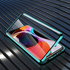 Handyhülle Hülle Luxus Aluminium Metall Rahmen Spiegel 360 Grad Tasche M07 für Xiaomi Mi 10 Grün