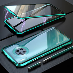 Handyhülle Hülle Luxus Aluminium Metall Rahmen Spiegel 360 Grad Tasche M08 für Huawei Mate 30 Grün