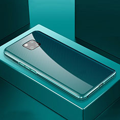 Handyhülle Hülle Luxus Aluminium Metall Rahmen Spiegel 360 Grad Tasche T01 für Huawei Mate 20 Pro Grün