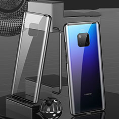 Handyhülle Hülle Luxus Aluminium Metall Rahmen Spiegel 360 Grad Tasche T02 für Huawei Mate 20 Pro Schwarz