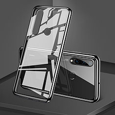 Handyhülle Hülle Luxus Aluminium Metall Rahmen Spiegel 360 Grad Tasche T02 für Huawei P30 Lite New Edition Schwarz
