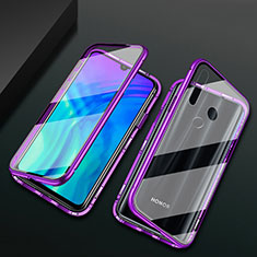 Handyhülle Hülle Luxus Aluminium Metall Rahmen Spiegel 360 Grad Tasche T04 für Huawei Honor 20 Lite Violett