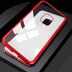 Handyhülle Hülle Luxus Aluminium Metall Rahmen Spiegel 360 Grad Tasche T04 für Huawei Mate 20 Pro Rot