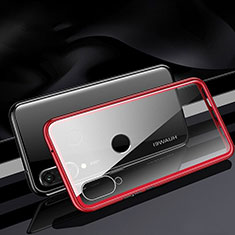 Handyhülle Hülle Luxus Aluminium Metall Rahmen Spiegel 360 Grad Tasche T04 für Huawei Nova 4e Rot