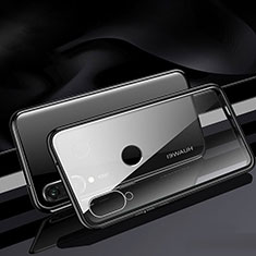 Handyhülle Hülle Luxus Aluminium Metall Rahmen Spiegel 360 Grad Tasche T04 für Huawei P30 Lite New Edition Schwarz