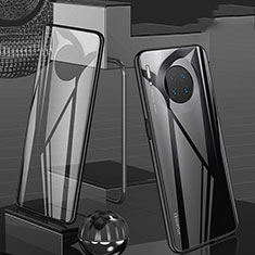 Handyhülle Hülle Luxus Aluminium Metall Rahmen Spiegel 360 Grad Tasche T06 für Huawei Mate 30 5G Schwarz