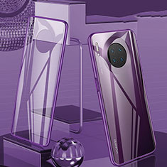 Handyhülle Hülle Luxus Aluminium Metall Rahmen Spiegel 360 Grad Tasche T06 für Huawei Mate 30 Pro 5G Violett