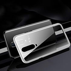 Handyhülle Hülle Luxus Aluminium Metall Rahmen Spiegel 360 Grad Tasche T06 für Oppo R17 Pro Weiß