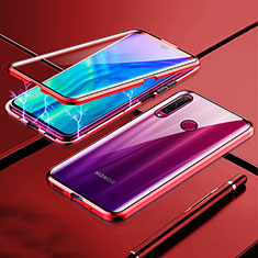 Handyhülle Hülle Luxus Aluminium Metall Rahmen Spiegel 360 Grad Tasche T07 für Huawei Honor 20 Lite Rot