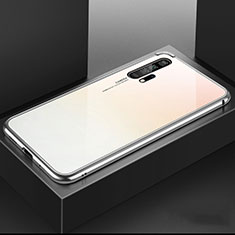 Handyhülle Hülle Luxus Aluminium Metall Rahmen Spiegel 360 Grad Tasche T07 für Huawei Honor 20 Pro Rosa