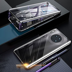 Handyhülle Hülle Luxus Aluminium Metall Rahmen Spiegel 360 Grad Tasche T07 für Huawei Mate 30 5G Schwarz