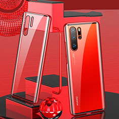 Handyhülle Hülle Luxus Aluminium Metall Rahmen Spiegel 360 Grad Tasche T07 für Huawei P30 Pro New Edition Rot