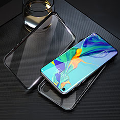 Handyhülle Hülle Luxus Aluminium Metall Rahmen Spiegel 360 Grad Tasche T09 für Huawei Honor 20 Schwarz