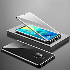 Handyhülle Hülle Luxus Aluminium Metall Rahmen Spiegel 360 Grad Tasche T11 für Huawei Mate 20 Pro Schwarz
