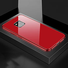 Handyhülle Hülle Luxus Aluminium Metall Rahmen Spiegel 360 Grad Tasche T15 für Huawei Mate 20 Pro Rot