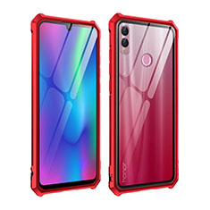 Handyhülle Hülle Luxus Aluminium Metall Rahmen Spiegel Tasche für Huawei Honor 10 Lite Rot