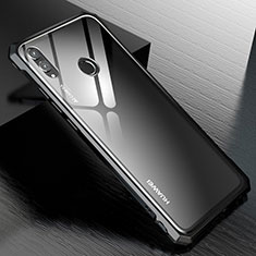 Handyhülle Hülle Luxus Aluminium Metall Rahmen Spiegel Tasche M01 für Huawei Honor V10 Lite Schwarz