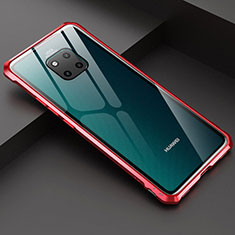 Handyhülle Hülle Luxus Aluminium Metall Rahmen Spiegel Tasche M03 für Huawei Mate 20 Pro Rot