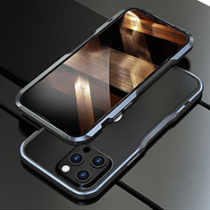 Handyhülle Hülle Luxus Aluminium Metall Rahmen Tasche A01 für Apple iPhone 14 Pro Max Grau