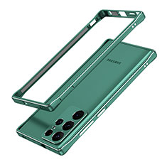 Handyhülle Hülle Luxus Aluminium Metall Rahmen Tasche A01 für Samsung Galaxy S22 Ultra 5G Grün