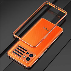 Handyhülle Hülle Luxus Aluminium Metall Rahmen Tasche A01 für Vivo iQOO 9 5G Orange