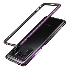 Handyhülle Hülle Luxus Aluminium Metall Rahmen Tasche A01 für Xiaomi Mi 11 Ultra 5G Violett
