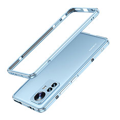 Handyhülle Hülle Luxus Aluminium Metall Rahmen Tasche A01 für Xiaomi Mi 12 5G Blau