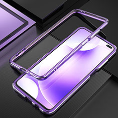 Handyhülle Hülle Luxus Aluminium Metall Rahmen Tasche A01 für Xiaomi Redmi K30i 5G Violett