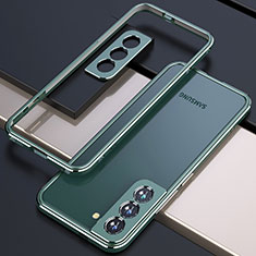 Handyhülle Hülle Luxus Aluminium Metall Rahmen Tasche A02 für Samsung Galaxy S21 FE 5G Grün