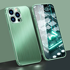 Handyhülle Hülle Luxus Aluminium Metall Rahmen Tasche A05 für Apple iPhone 13 Pro Grün