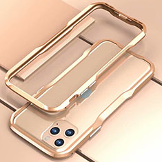 Handyhülle Hülle Luxus Aluminium Metall Rahmen Tasche für Apple iPhone 11 Pro Max Gold