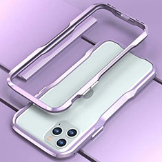 Handyhülle Hülle Luxus Aluminium Metall Rahmen Tasche für Apple iPhone 11 Pro Max Violett