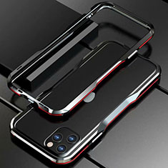 Handyhülle Hülle Luxus Aluminium Metall Rahmen Tasche für Apple iPhone 11 Pro Rot und Schwarz