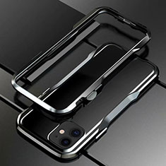 Handyhülle Hülle Luxus Aluminium Metall Rahmen Tasche für Apple iPhone 11 Schwarz