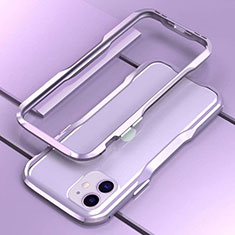 Handyhülle Hülle Luxus Aluminium Metall Rahmen Tasche für Apple iPhone 11 Violett