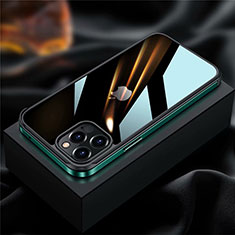Handyhülle Hülle Luxus Aluminium Metall Rahmen Tasche für Apple iPhone 12 Pro Max Grün
