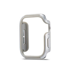 Handyhülle Hülle Luxus Aluminium Metall Rahmen Tasche für Apple iWatch 5 40mm Silber