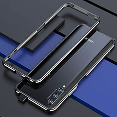 Handyhülle Hülle Luxus Aluminium Metall Rahmen Tasche für Huawei Honor 9X Pro Silber und Schwarz