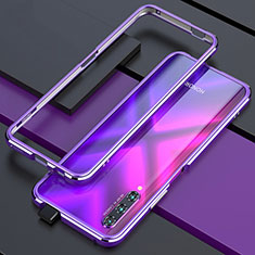 Handyhülle Hülle Luxus Aluminium Metall Rahmen Tasche für Huawei Honor 9X Pro Violett