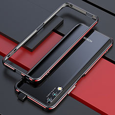 Handyhülle Hülle Luxus Aluminium Metall Rahmen Tasche für Huawei Honor 9X Rot und Schwarz
