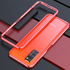 Handyhülle Hülle Luxus Aluminium Metall Rahmen Tasche für Huawei Honor V30 5G Rot