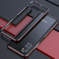 Handyhülle Hülle Luxus Aluminium Metall Rahmen Tasche für Huawei Honor View 30 Pro 5G Rot und Schwarz
