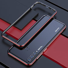 Handyhülle Hülle Luxus Aluminium Metall Rahmen Tasche für Huawei Nova 4e Rot