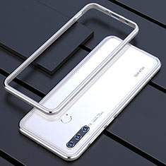 Handyhülle Hülle Luxus Aluminium Metall Rahmen Tasche für Huawei P30 Lite New Edition Silber
