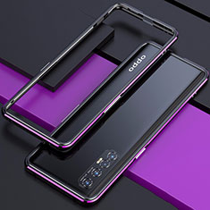 Handyhülle Hülle Luxus Aluminium Metall Rahmen Tasche für Oppo Find X2 Neo Violett