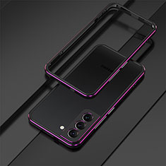 Handyhülle Hülle Luxus Aluminium Metall Rahmen Tasche für Samsung Galaxy S22 5G Violett
