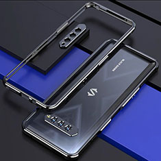 Handyhülle Hülle Luxus Aluminium Metall Rahmen Tasche für Xiaomi Black Shark 4S Pro 5G Schwarz