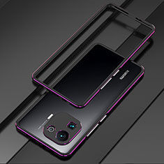 Handyhülle Hülle Luxus Aluminium Metall Rahmen Tasche für Xiaomi Mi 11 Pro 5G Violett
